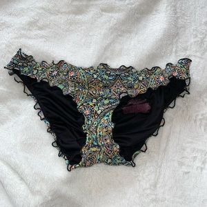 Victoria's Secret Mosaic Garden Ruffle Cheeky Swim Bottom